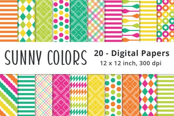 Download Sunny Colored Background Patterned Paper - Patterned paper Collection