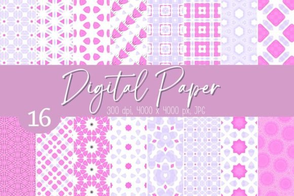 Download Purple Pink Digital Patterned Paper Pack - Premium Resources