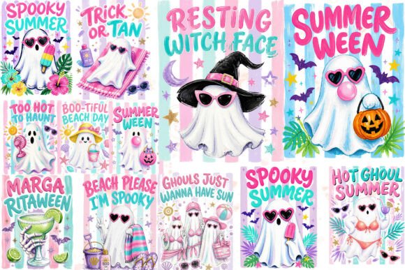 Download Pastel Pink Ghost Summerween Striped PNG - Pastel pink Collection
