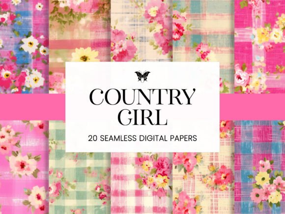 Download Country Girl Pastel Pink Plaid Floral - Pastel pink Collection
