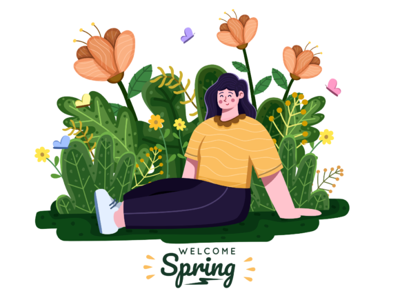 Download Person Enjoy Spring Seasons Vacation - Seasons Collection