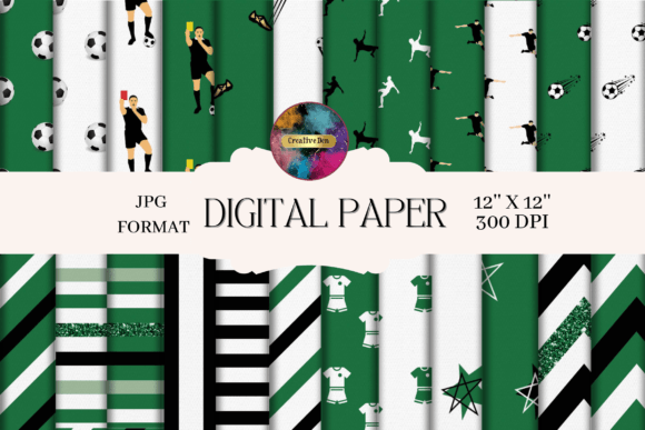 Download Soccer Spirit Soccer Patterned Papers - Patterned paper Collection