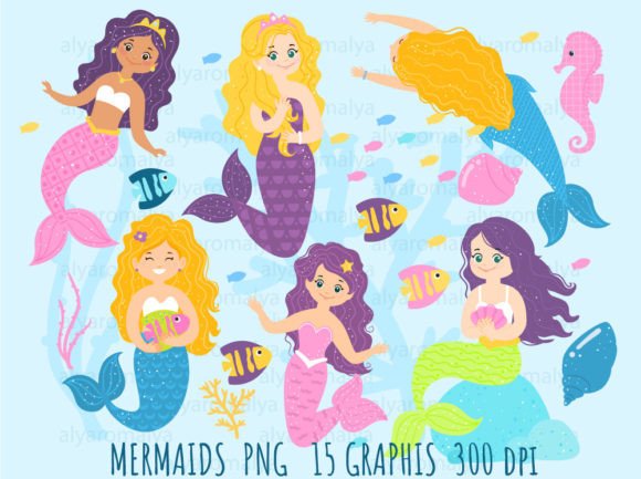 Download Mermaids PNG Clip Art - Clip art Collection