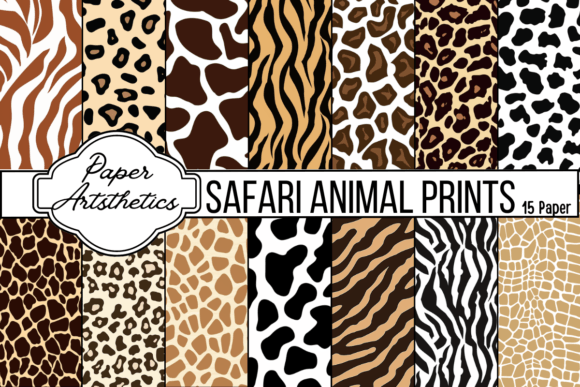 Download Safari Animal Print Digital Paper - Animal print digital paper Collection