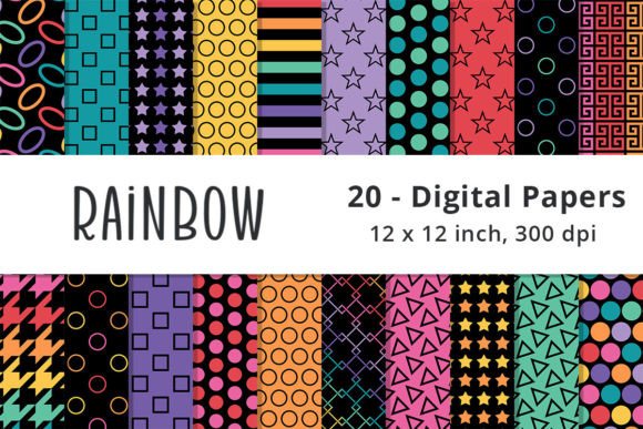 Download Rainbow Color Printable Patterned Paper - Premium Resources
