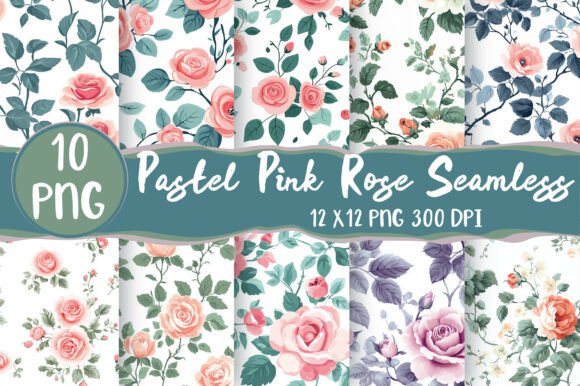 Download Pastel Pink Rose Seamless Pattern - Pastel pink Collection