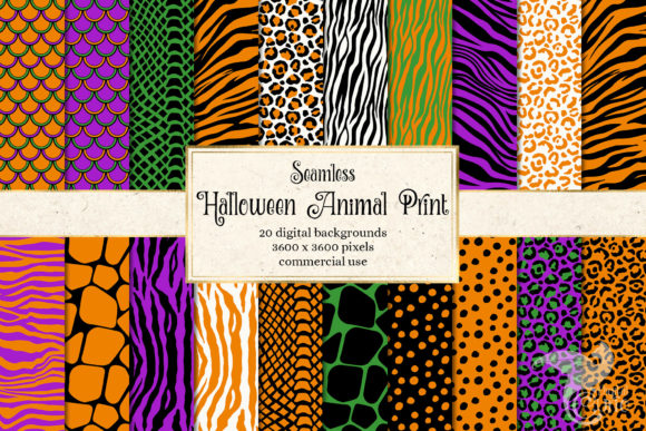Download Halloween Animal Print Digital Paper - Animal print digital paper Collection