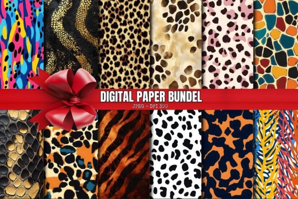 Download Safari Animal Print Digital Paper Pack - Animal print digital paper Collection