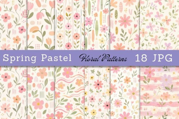 Download Spring Pastel Pink Floral Patterns - Pastel pink Collection