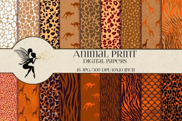 Download Animal Print Digital Paper Pack - Animal print digital paper Collection