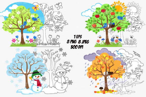 Download Four Seasons Trees Clipart Seasonal Tree - Seasons Collection