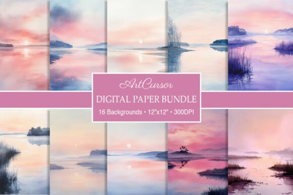 Download Pastel Pink Lake Sea Sunrise Background - Pastel pink Collection