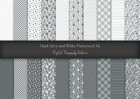 Download Dark Grey and White Patterned Paper - Premium Resources
